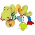 Пружинка плюшевая Крокодильчик Baby Mix STK15035CR